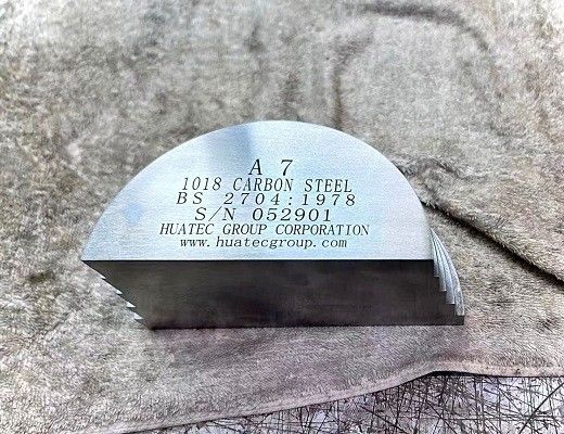 Μπλοκ βαθμονόμησης Α7 ακτίνα 74mm πάχος 75mm χάλυβας άνθρακα δοκιμής υπερήχων BS2704:1978
