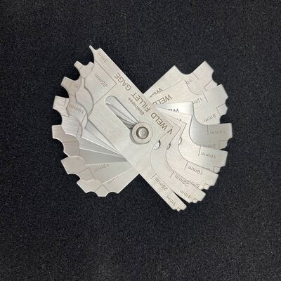 MG-11 Type Fillet Weld Size Gauge Metric & Inch Dual Scale
