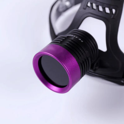 40 × 38 mm Πάνω μήκος κύματος Ρυθμίσιμο φακό UV για το κεφάλι και το κράνος