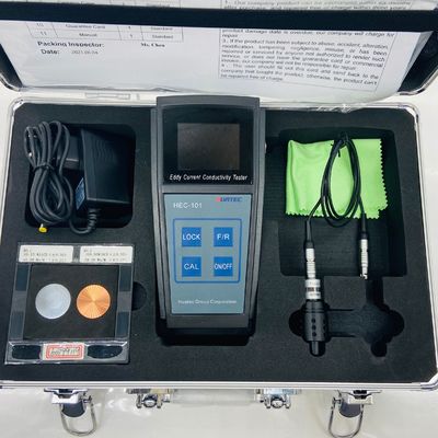 HEC-101 60KHz Δοκιμαστής ηλεκτρικής αγωγιμότητας Eddy Current % IACS MS/m Δύο μονάδες Αυτοκινητικό μετρητή αγωγιμότητας αλουμινίου και χαλκού