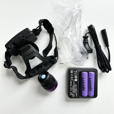 DG-3101S Φορητό κράνος UV-A Μαύρο φως 90° Ρυθμίσιμη κεφαλή NDT Φθοριούχο ανίχνευση διαρροών Υπεριώδης κεφαλή λάμπα