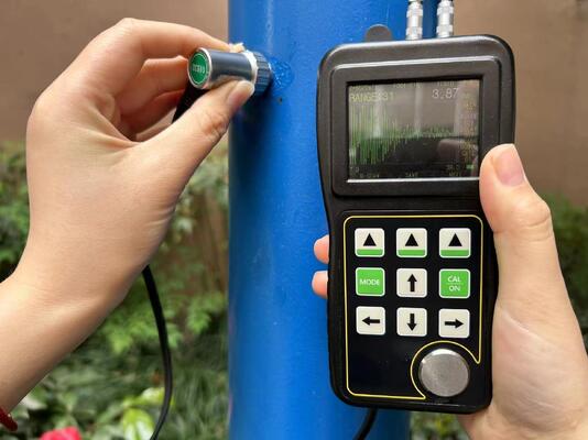 TG-5100D σε πραγματικό χρόνο A σάρωση και B σάρωση μέσω της επικάλυψης υπερήχων πάχους μετρητή