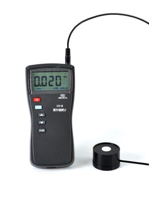 UV-B Βιομηχανικός μετρητής έντασης φωτός UV 0,1~200000μW/cm² UV254 UV297 Probe UV Radiance Tester